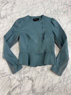 BCBG 100% Leather Jacket Robin Sz XS